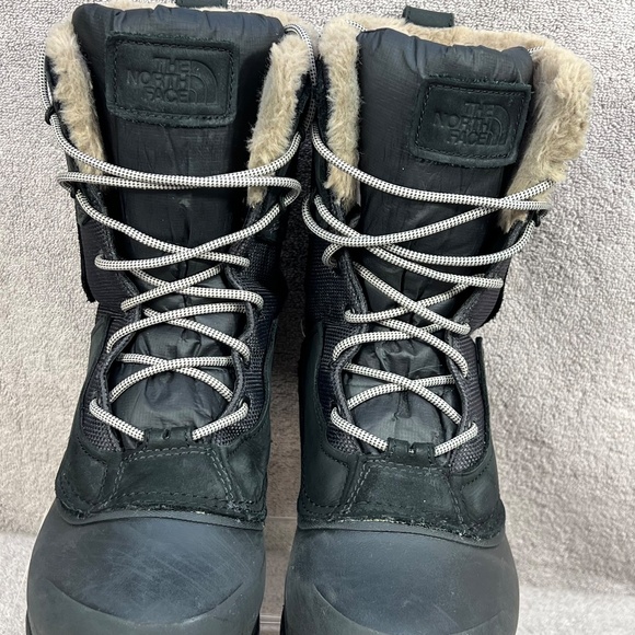 The North Face Shellista IV Mid Faux Fur Lace Up Snow Boots Waterproof 9.5 Black - Picture 5 of 10